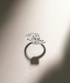 Harry Winston Diamond Ring 4.01 carats G color VS1 clarity special order