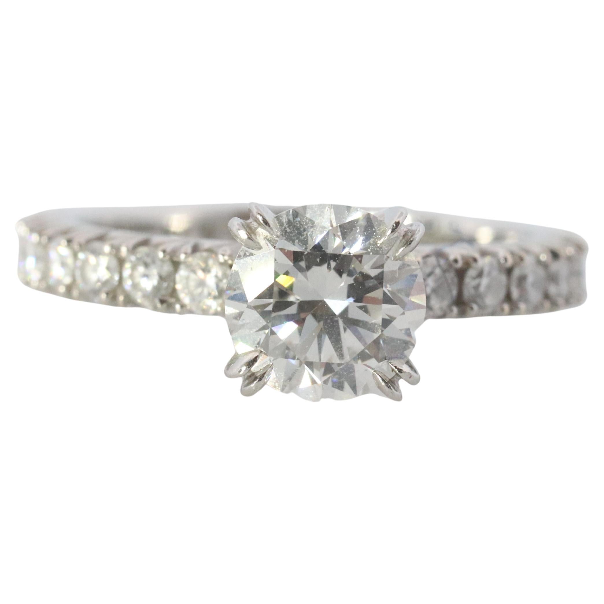 Harry Winston Diamond Ring. Round Diamond Engagement Solitaire PT950 Platinum.