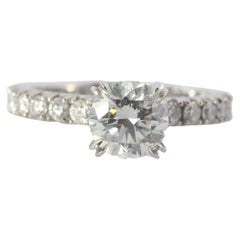 Harry Winston Diamond Ring. Round Diamond Engagement Solitaire PT950 Platinum.