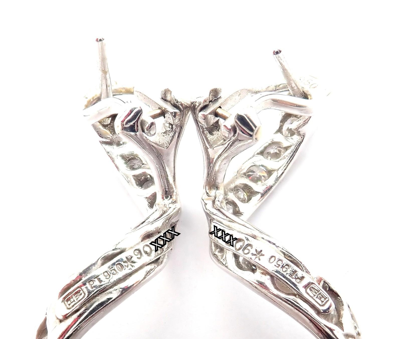 Harry Winston - Orecchini in platino con diamanti a goccia lunga e ritorta in vendita 7