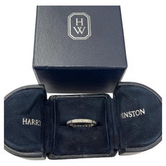 Used Harry Winston Diamond Wedding Band Set With Baguette Diamonds