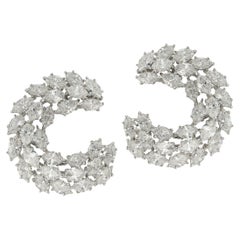 Harry Winston Diamond Wreath Earrings 