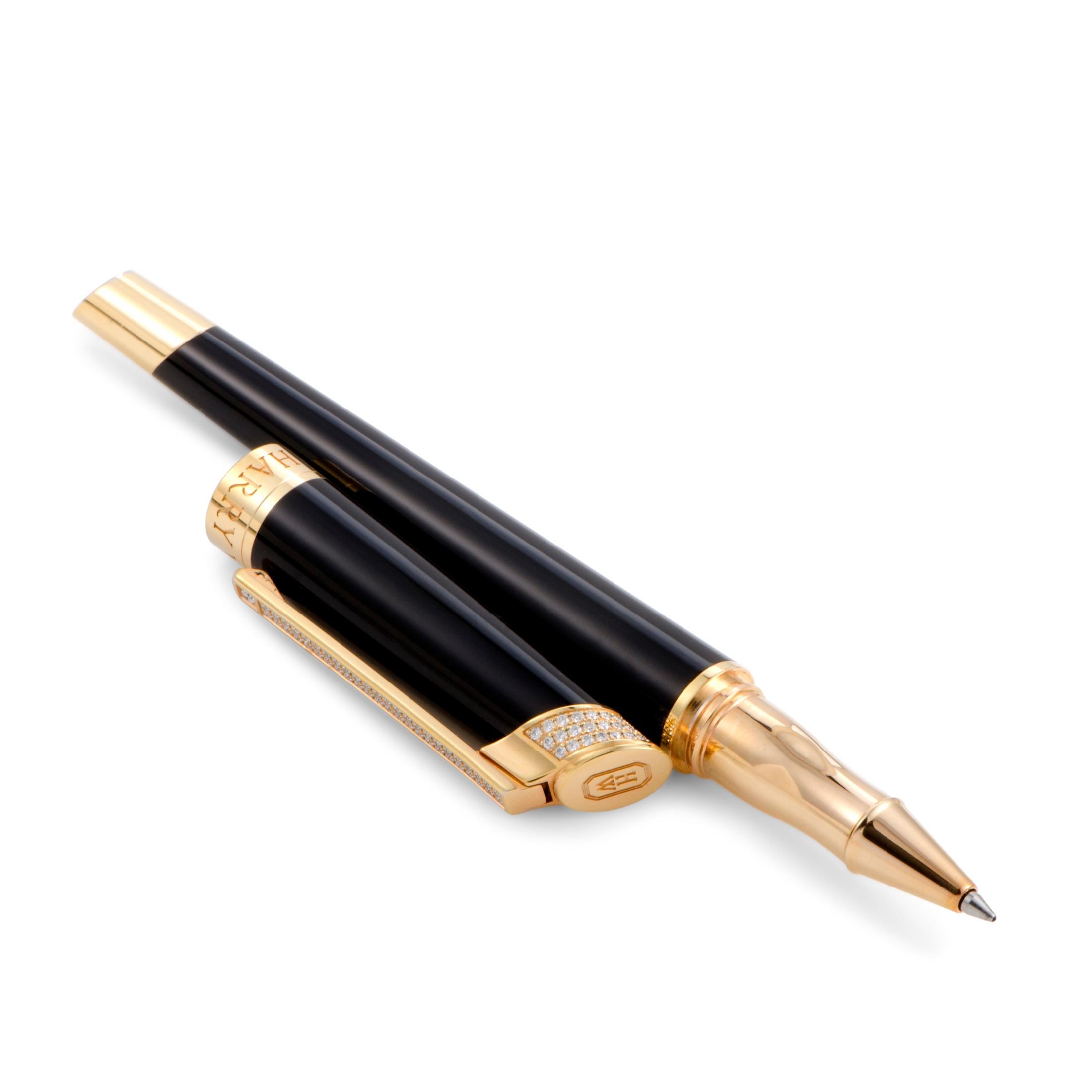 A vision of elegance and refinement, this exquisite pen from Harry Winston combines practicality with prestige, making for a perfect companion for any business occasion. The pen draws its sophisticated appeal from the ever-luxurious blend of 18K