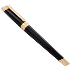 Stylo en or jaune et laque noire Harry Winston Diamond