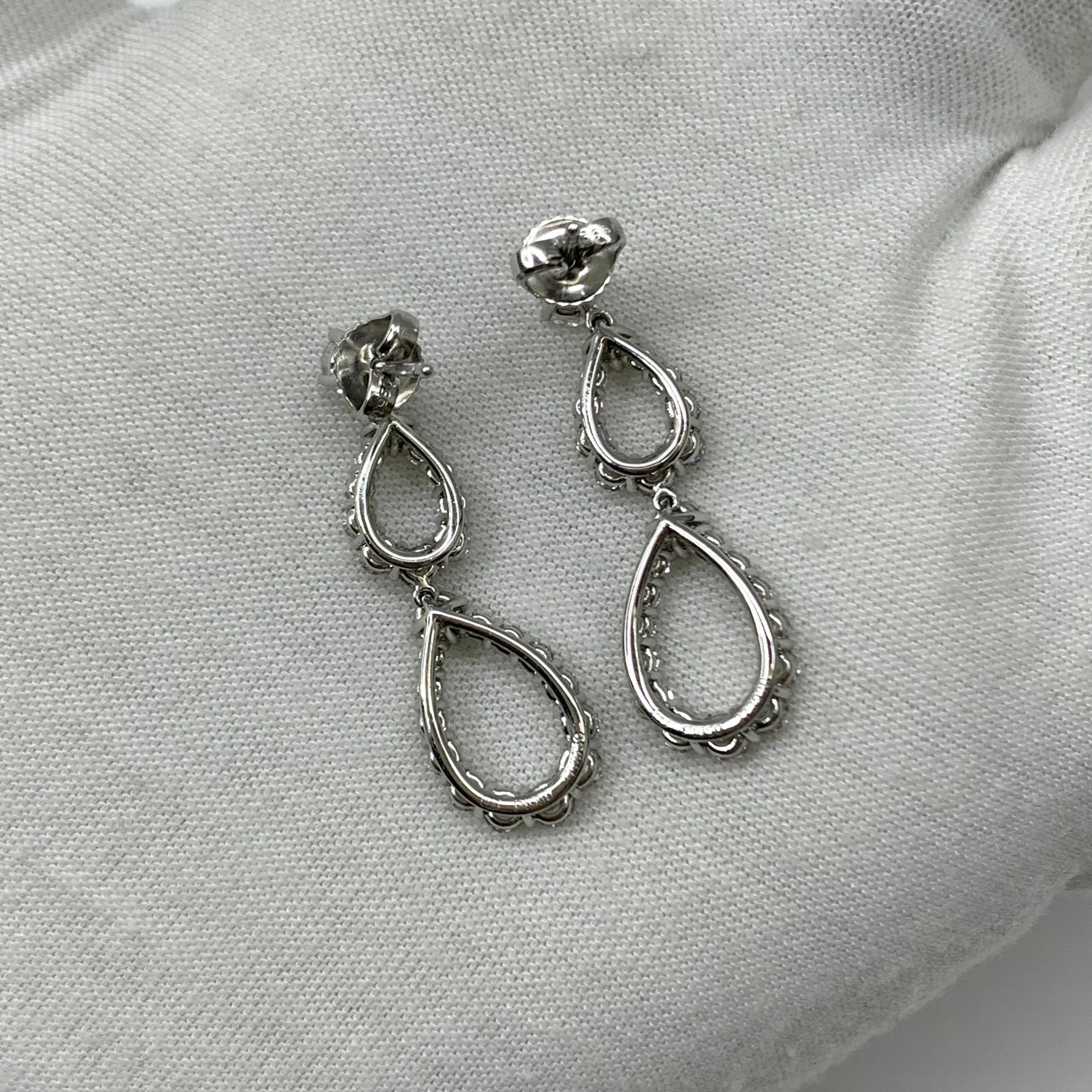 Brilliant Cut Harry Winston Double Diamond Loop earrings  For Sale