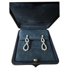 Vintage Harry Winston Double Diamond Loop earrings 