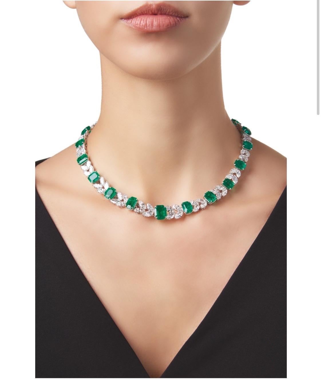 Harry Winston Emerald and Diamond Necklace at 1stDibs emerald
