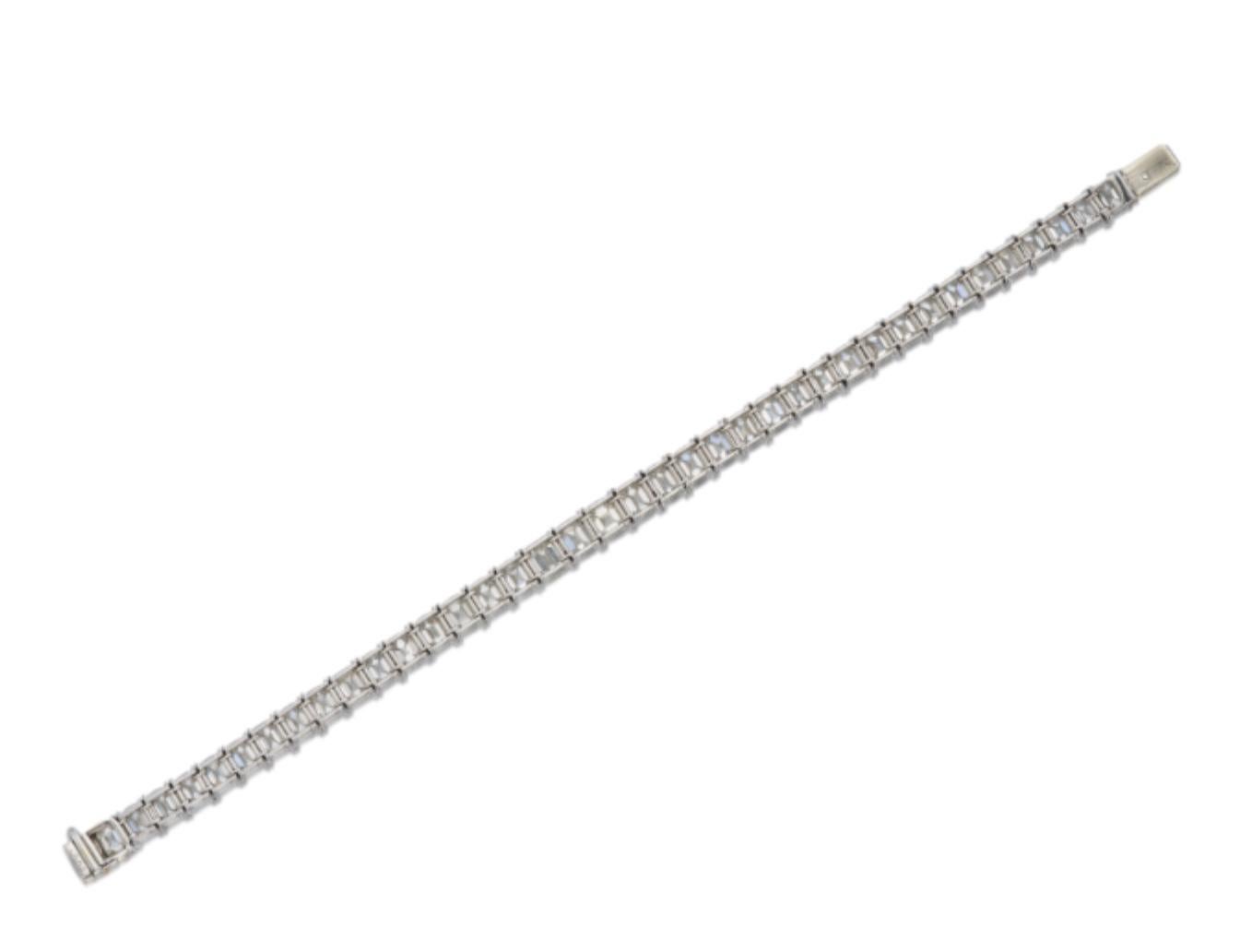 Women's or Men's Harry Winston Emerald Cut Diamond Bracelet