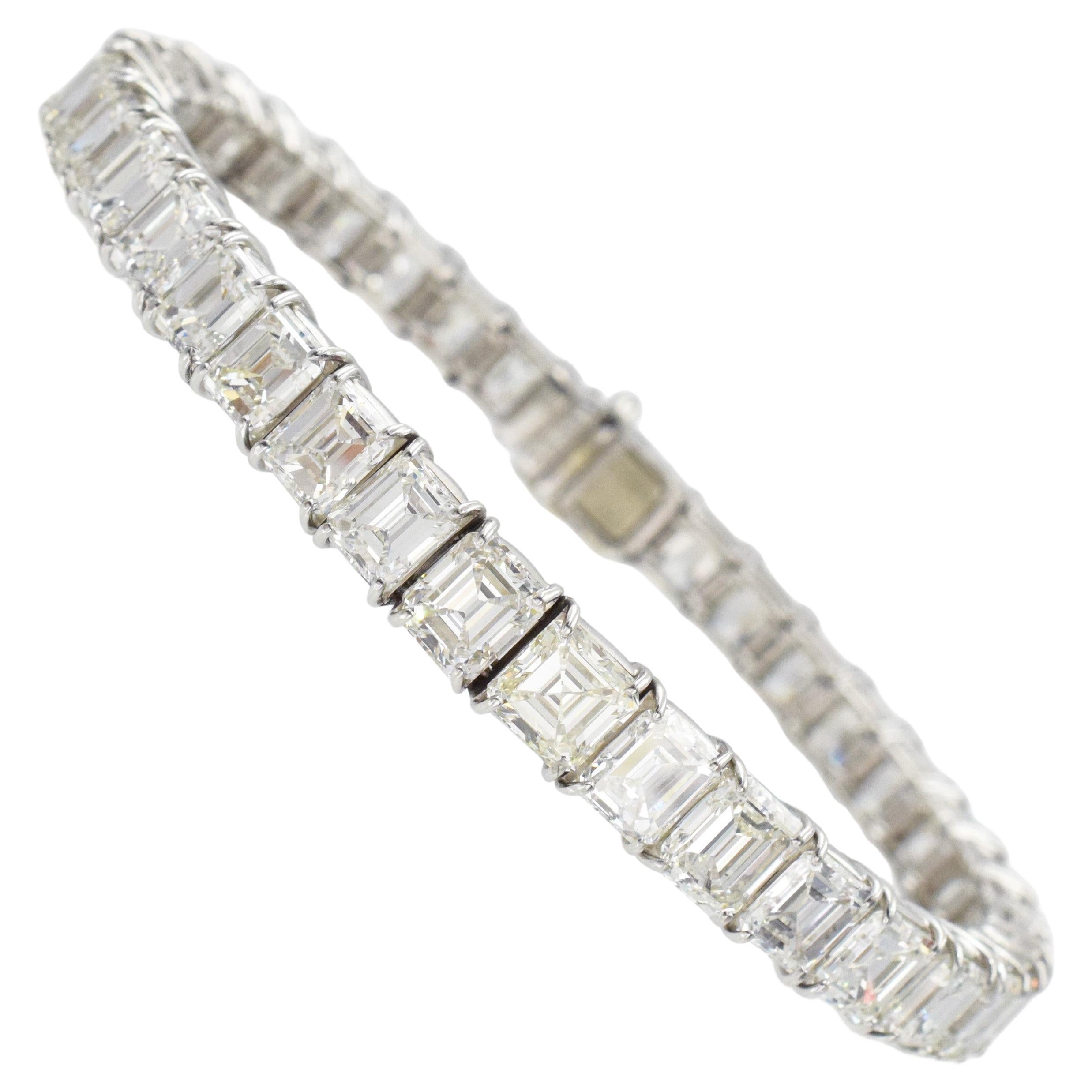 Harry Winston Emerald Cut Diamond Bracelet