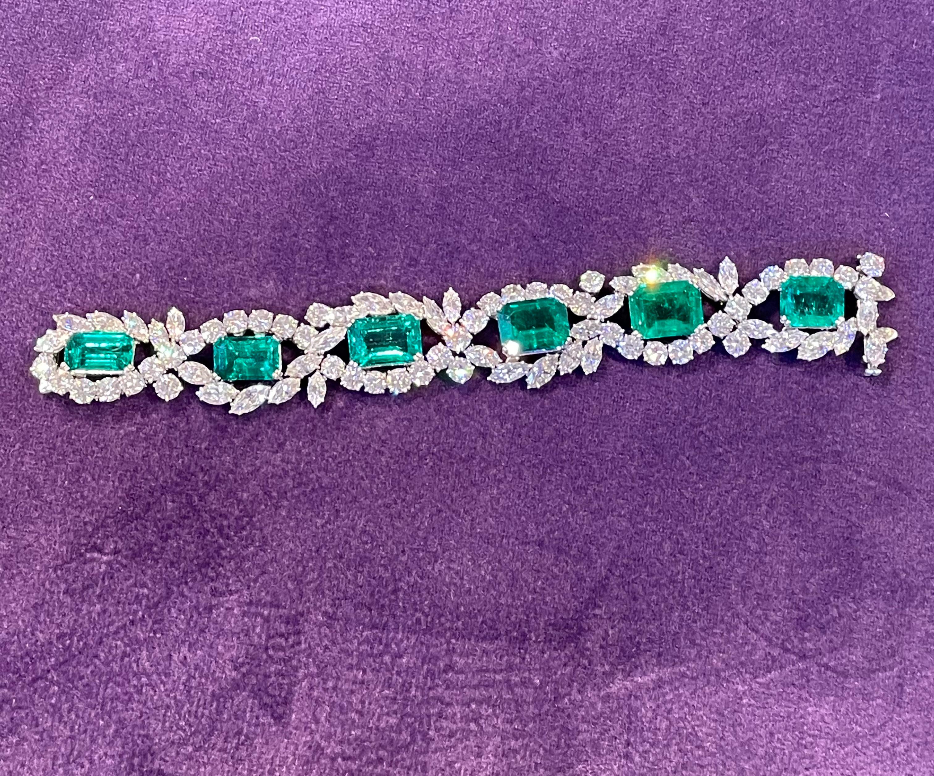 Harry Winston Emerald & Diamond Bracelet  3