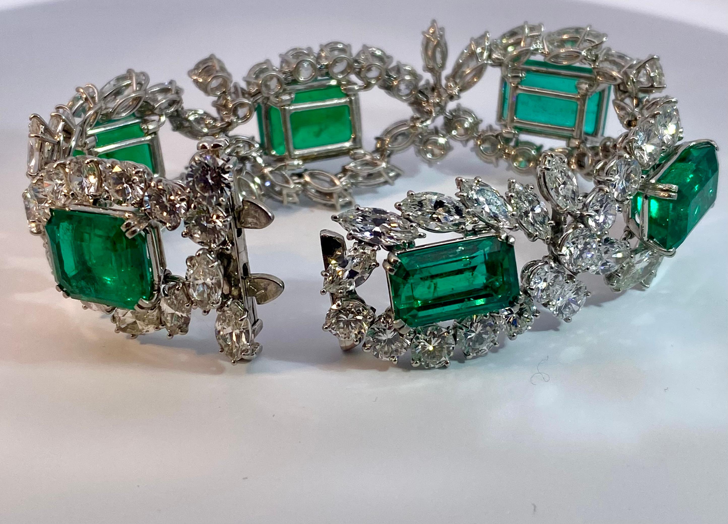 Harry Winston Emerald & Diamond Bracelet  4