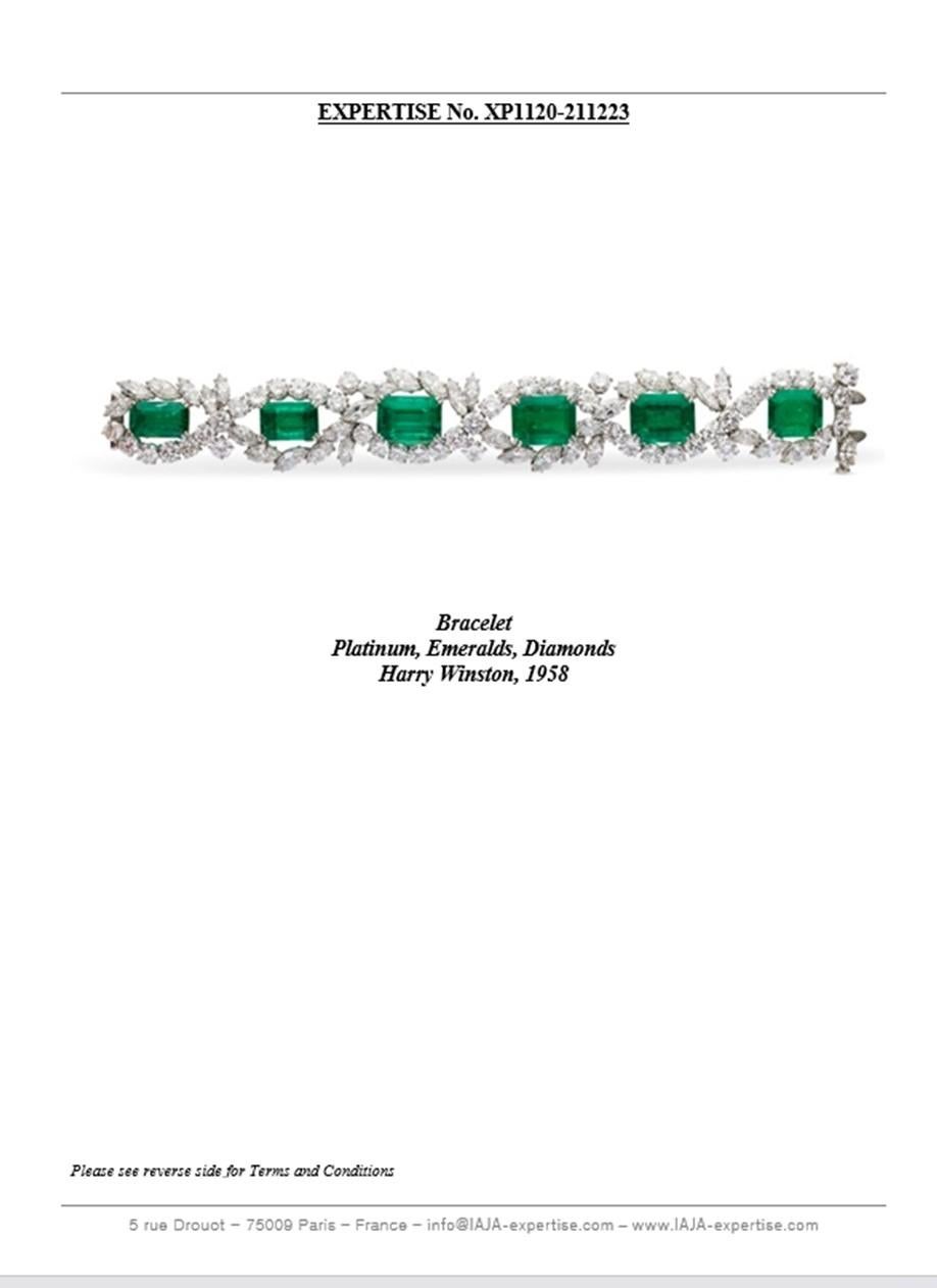 Harry Winston Pulsera de Esmeraldas y Diamantes en venta 9