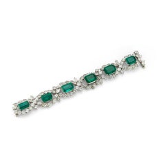 Harry Winston Emerald & Diamond Bracelet