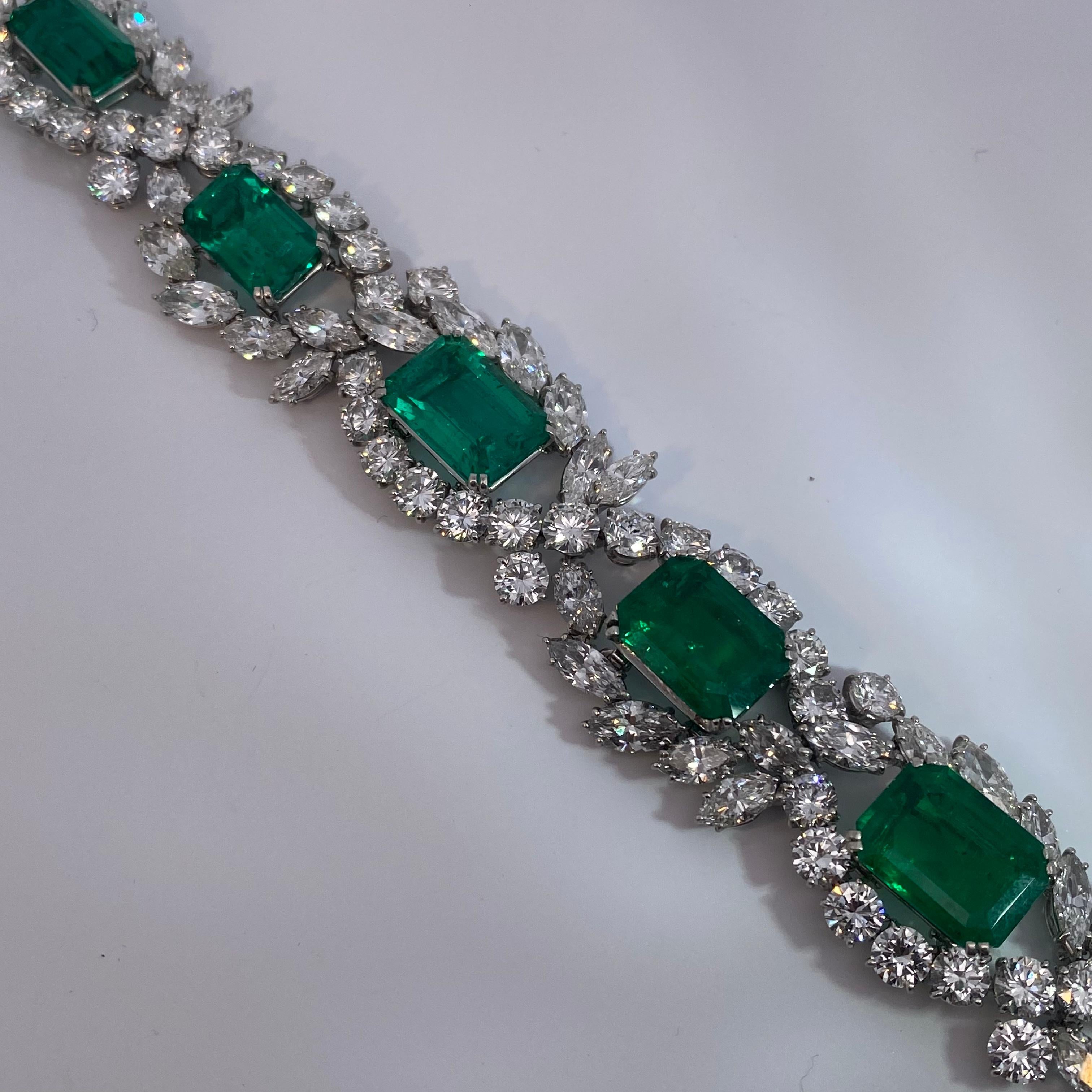 Women's Harry Winston Emerald & Diamond Bracelet 