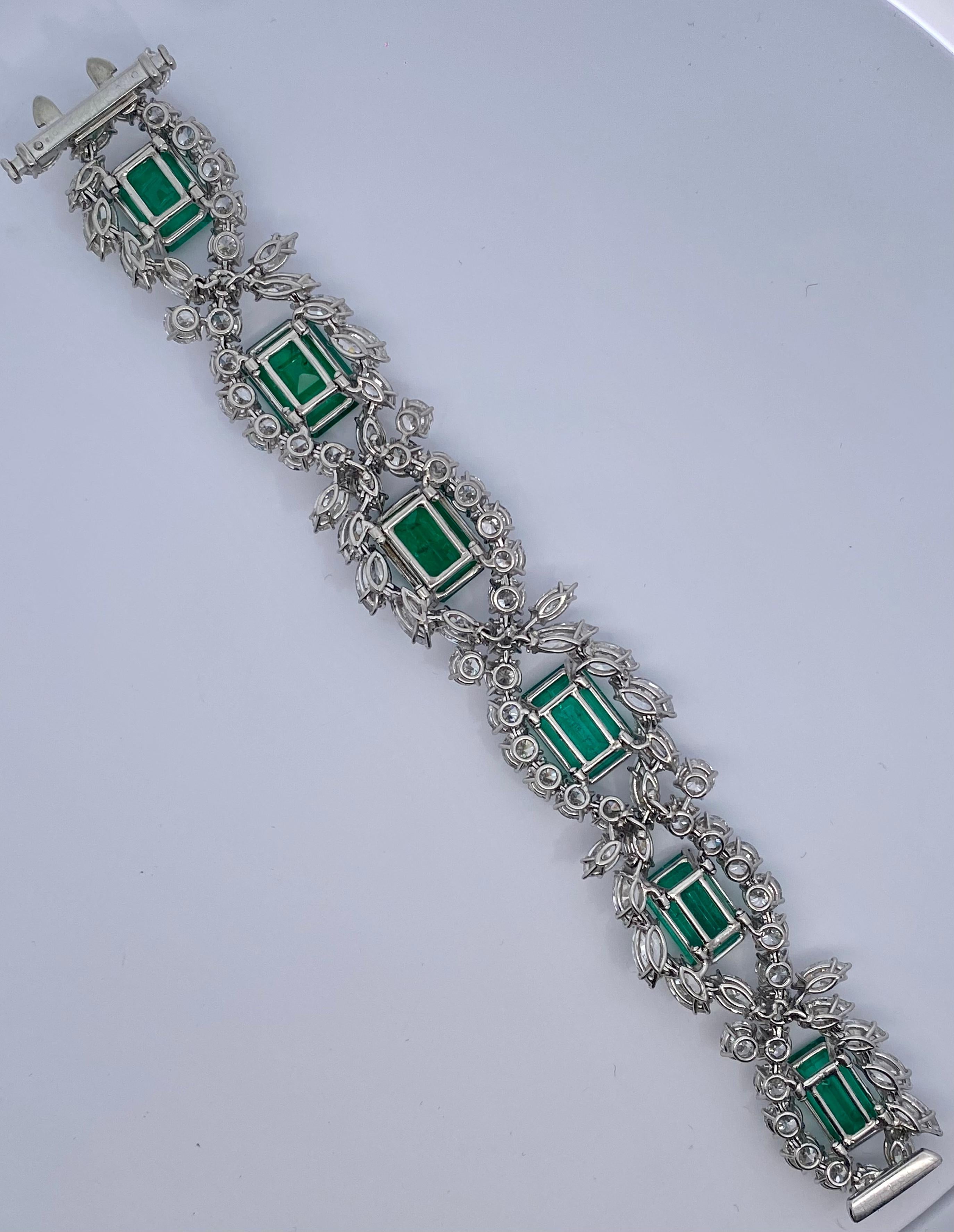 Harry Winston Emerald & Diamond Bracelet  1