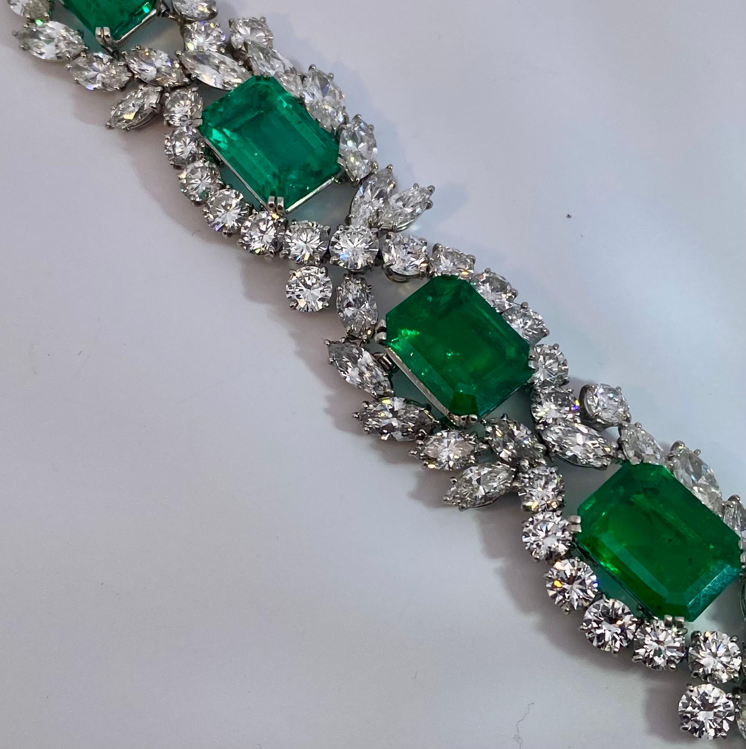 Harry Winston Emerald & Diamond Bracelet  2
