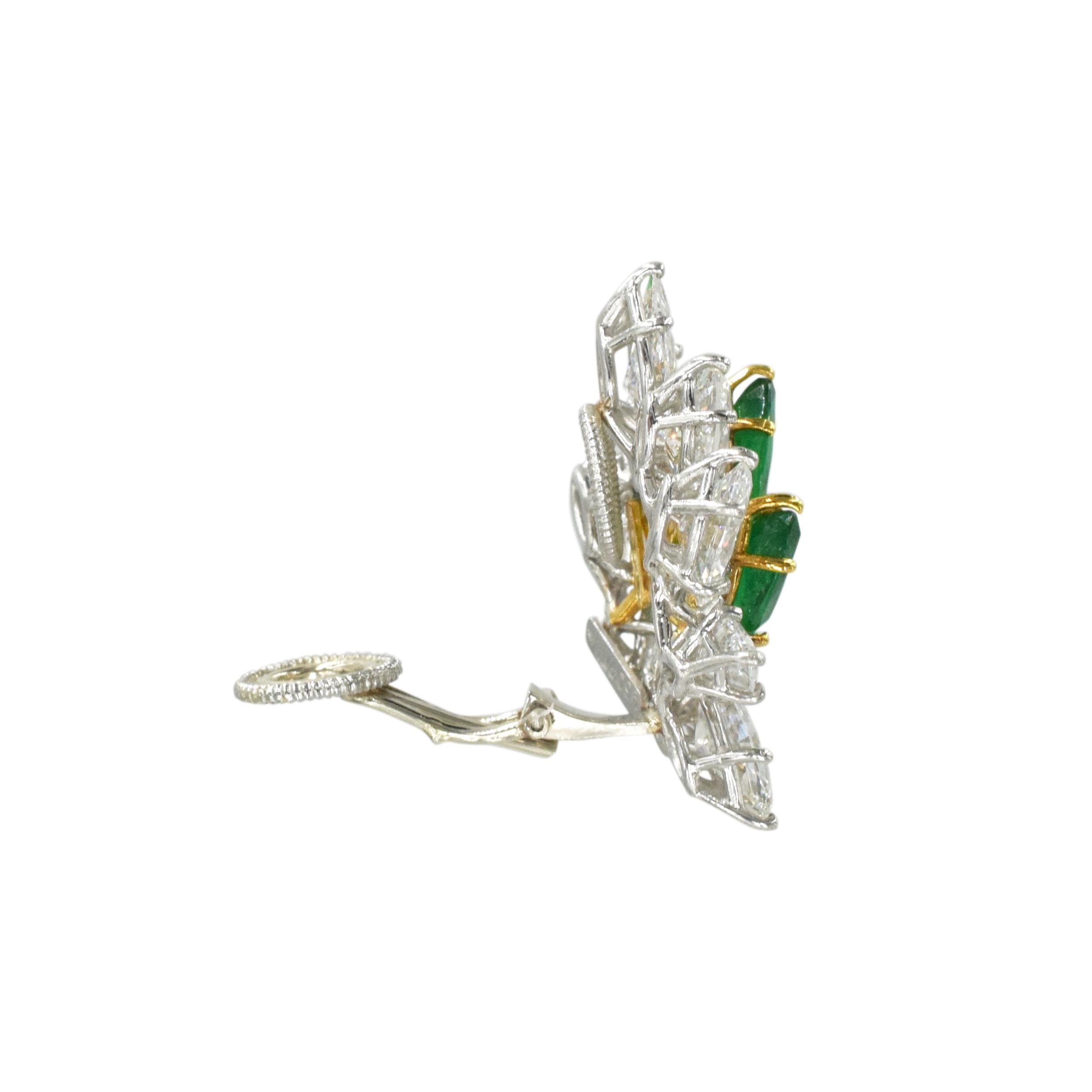 Women's Harry Winston Emeralds, Pear-Shaped Diamond Earrings For Sale