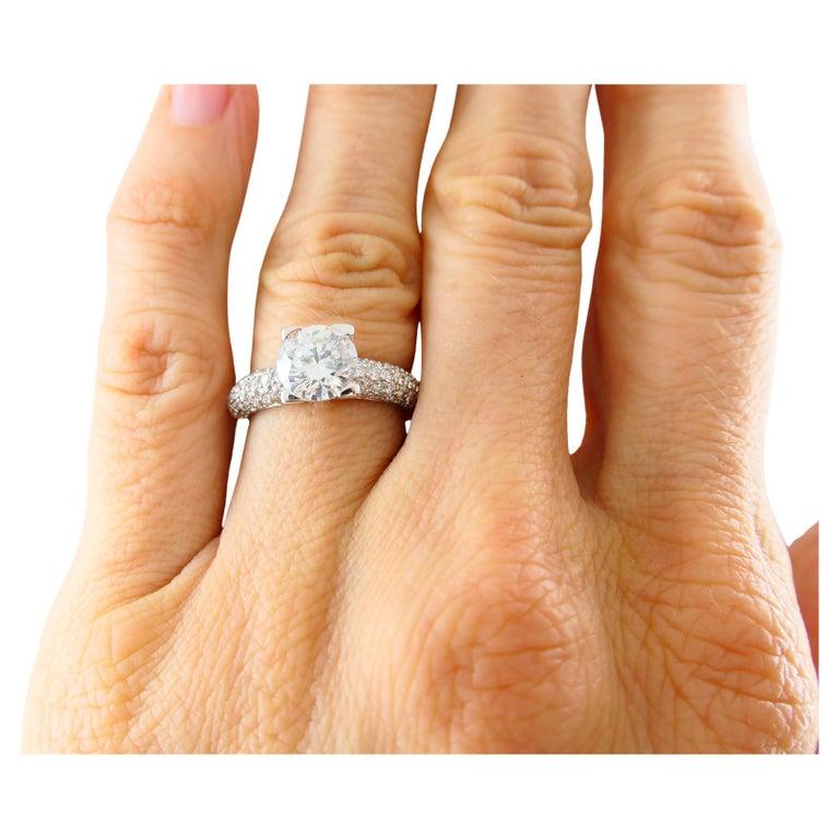 Harry Winston Engagement Ring E Color Diamond Platinum GIA Certified 7