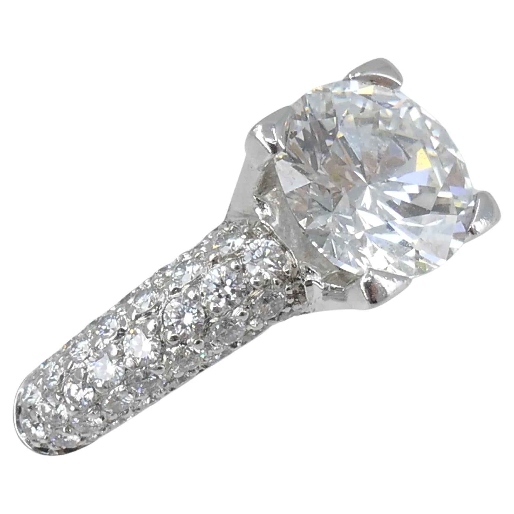 Women's Harry Winston Engagement Ring E Color Diamond Platinum GIA Certified