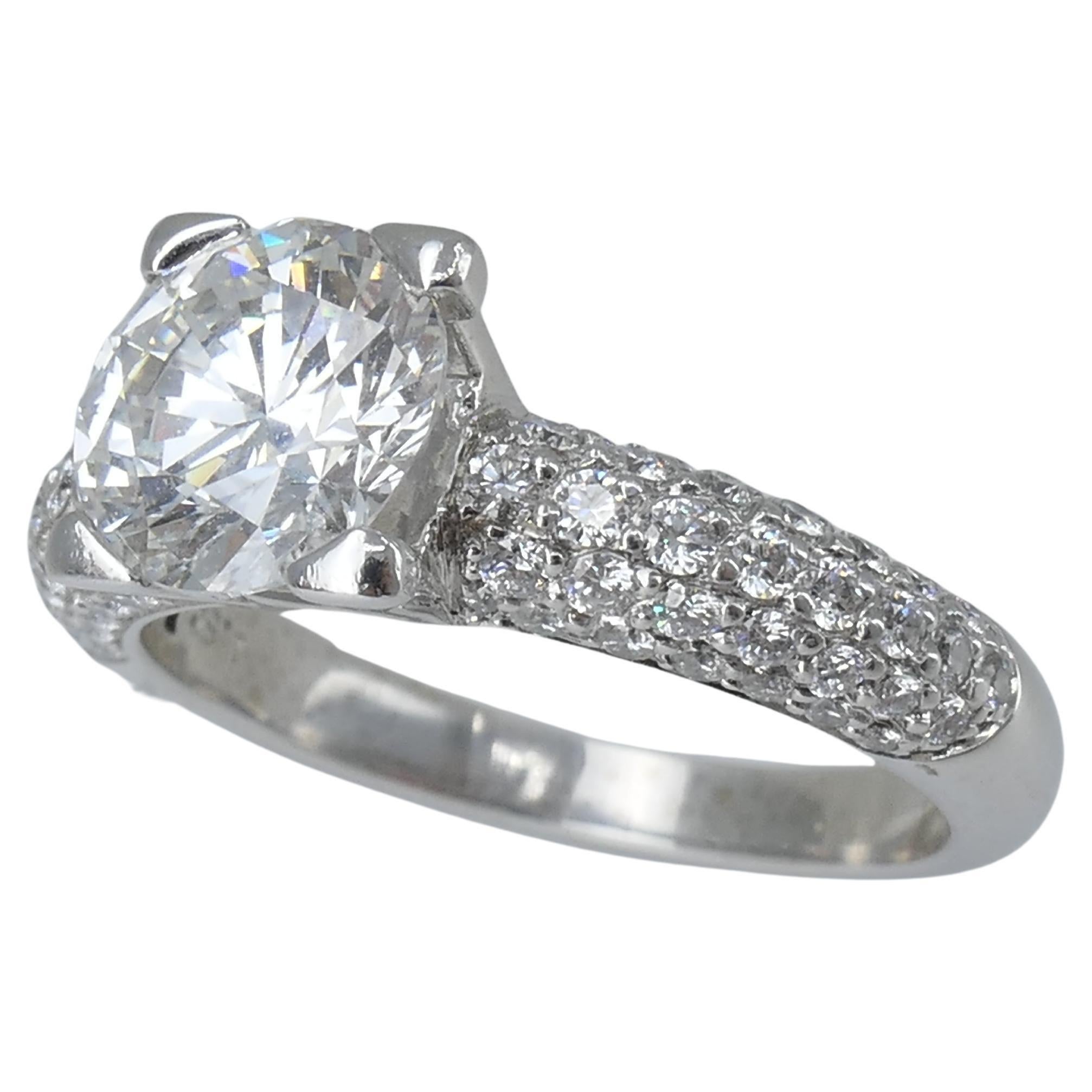 Harry Winston Engagement Ring E Color Diamond Platinum GIA Certified 1