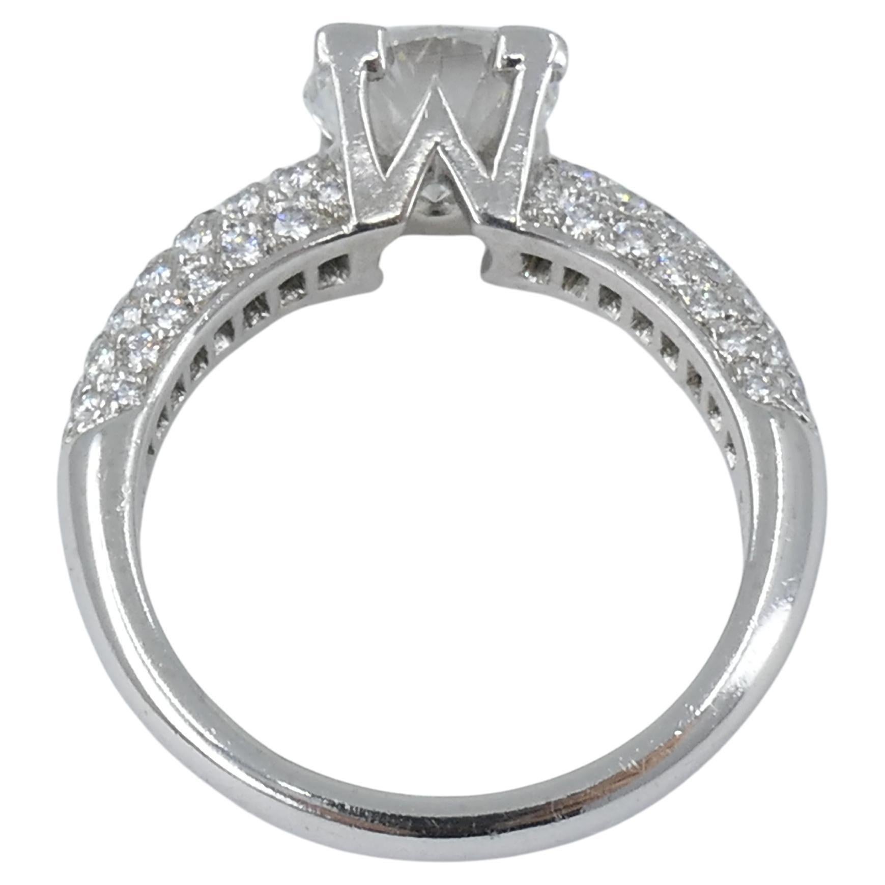 Harry Winston Engagement Ring E Color Diamond Platinum GIA Certified 3