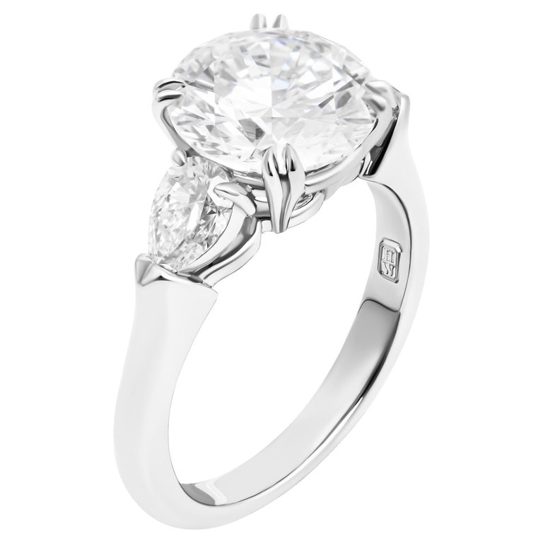 Anillo de compromiso Harry Winston con 3,02 ct E VVS1 Redondo en