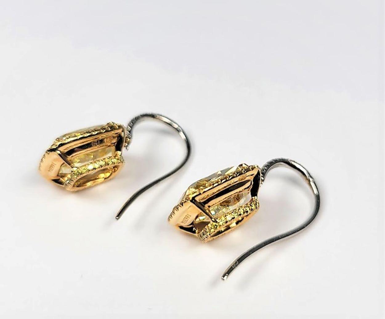 harry winston yellow diamond earrings