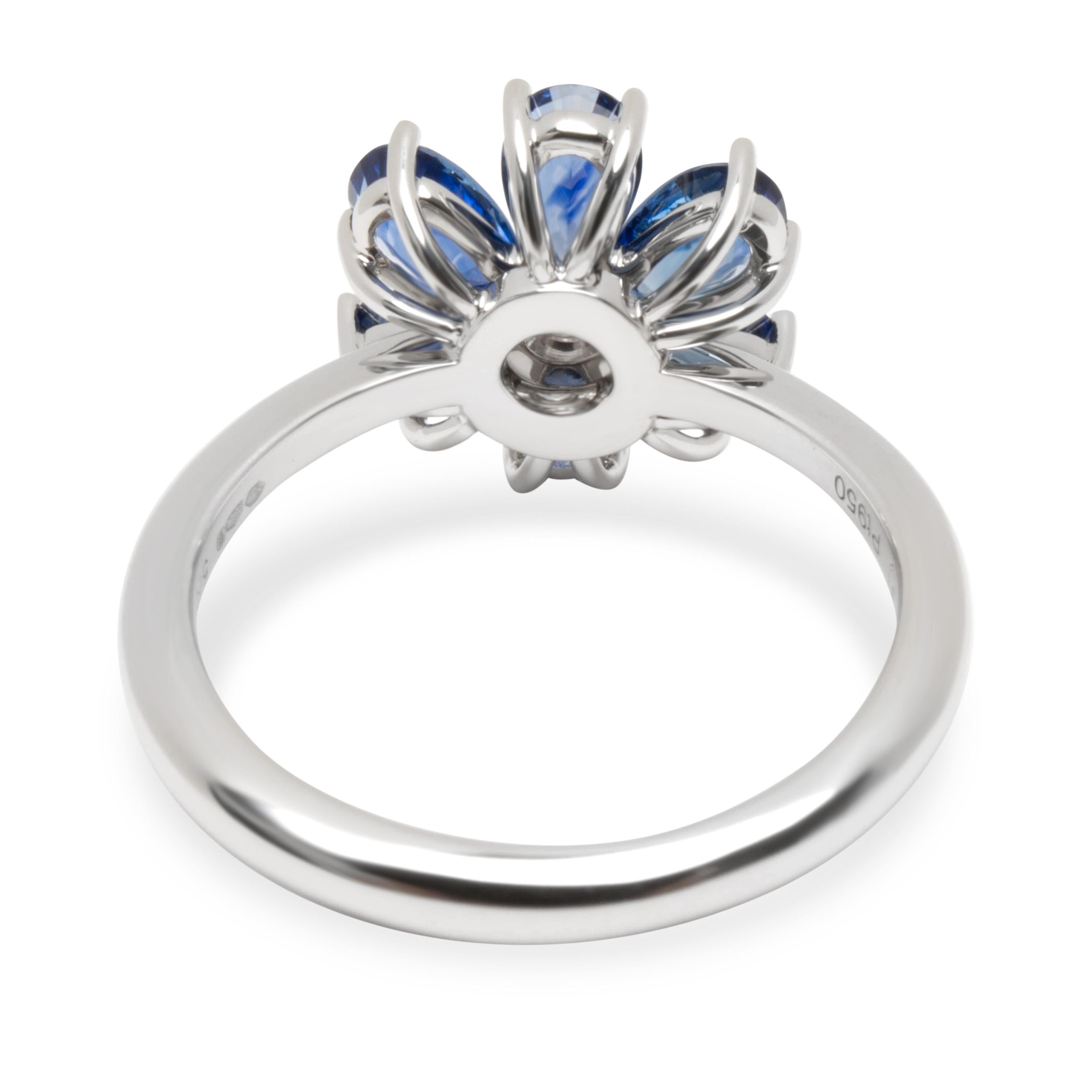 Harry Winston Me Not Sapphire and Diamond Flower Ring in