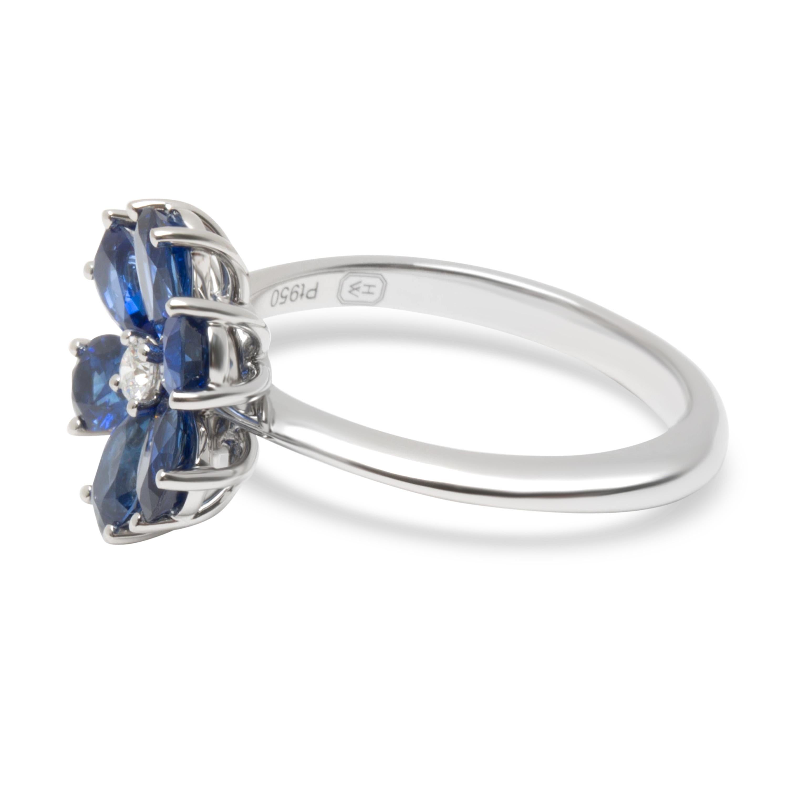 Harry Winston Me Not Sapphire and Diamond Flower Ring in