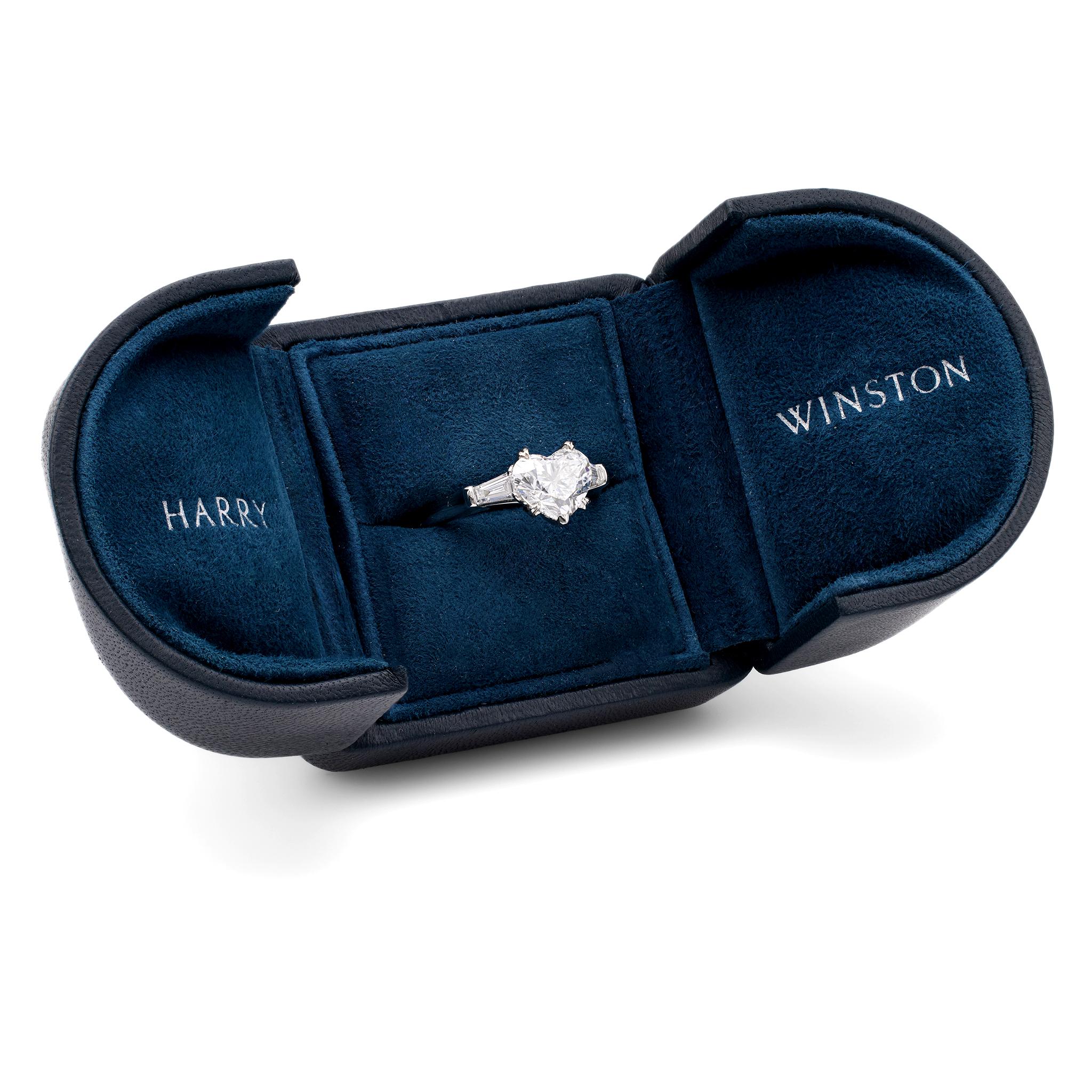 Harry Winston GIA 2.01 Carat Heart Cut Diamond Platinum Ring For Sale 1