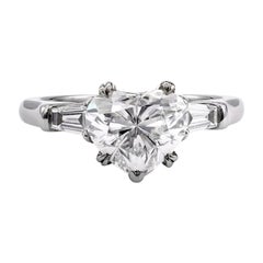 Harry Winston Platinring, GIA 2,01 Karat Diamant im Herzschliff, Platin