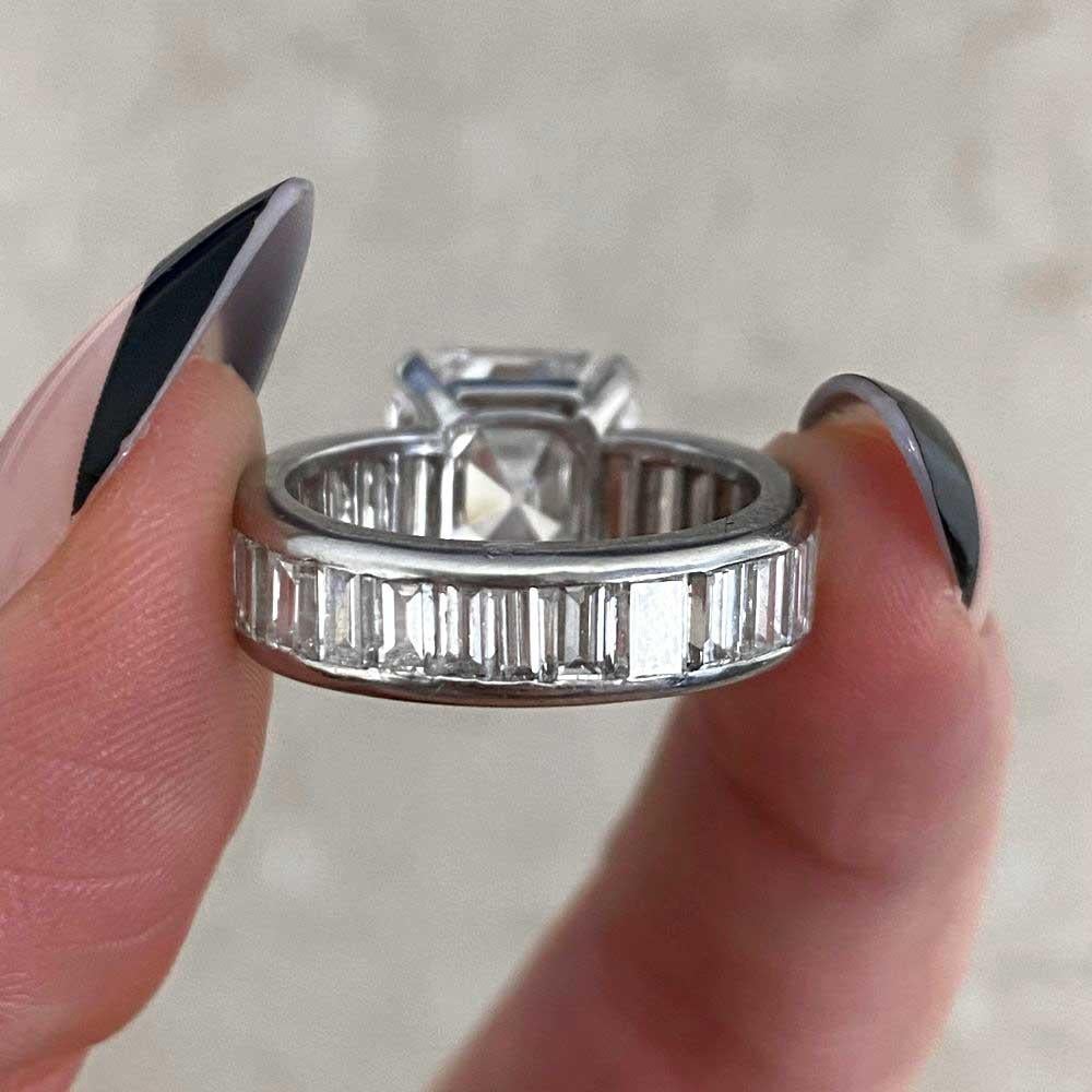 Harry Winston GIA 6.20ct Asscher Cut Diamond Engagement Ring, E Color, Platinum For Sale 6