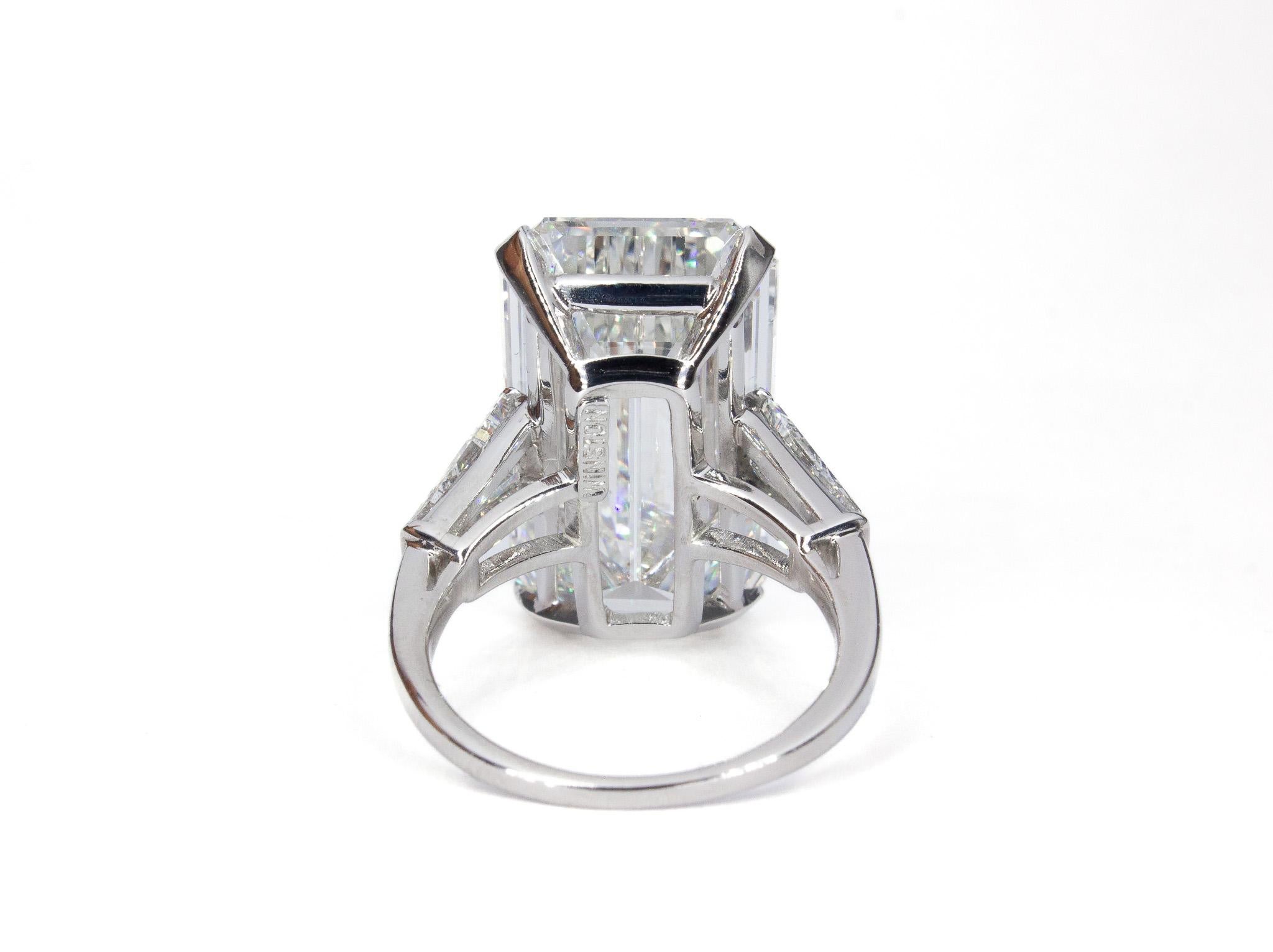 Harry Winston GIA Certified 16.67 Carat GIA I VVS1 Emerald Cut Diamond Ring 1