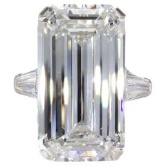 Harry Winston GIA zertifiziert 16,67 Karat GIA I VVS1 Diamantring mit Smaragdschliff