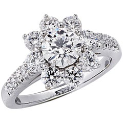 Used Harry Winston GIA Certified Sunflower Ring