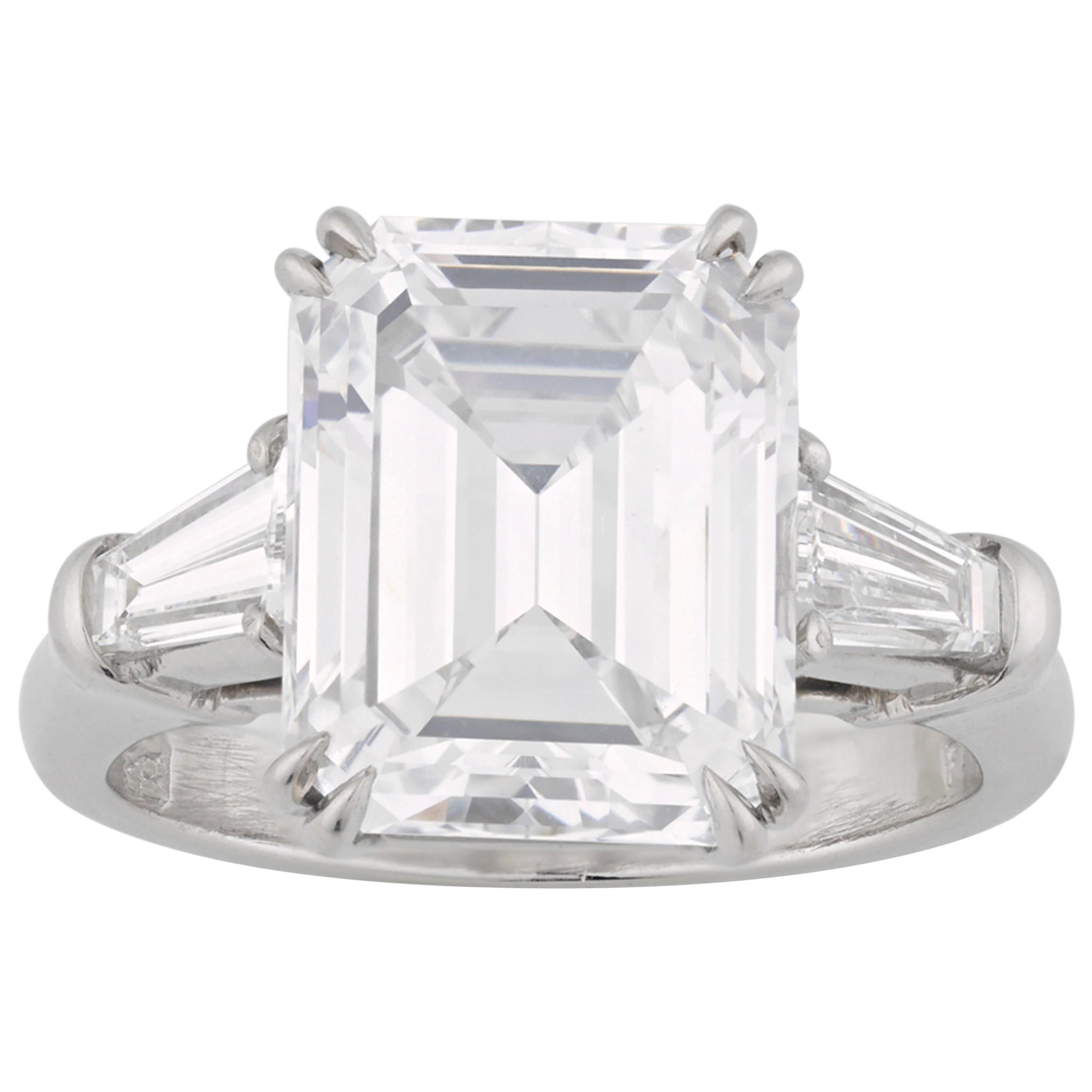 Harry Winston Golconda 5.56 Carat Emeral-Cut Diamond Ring  