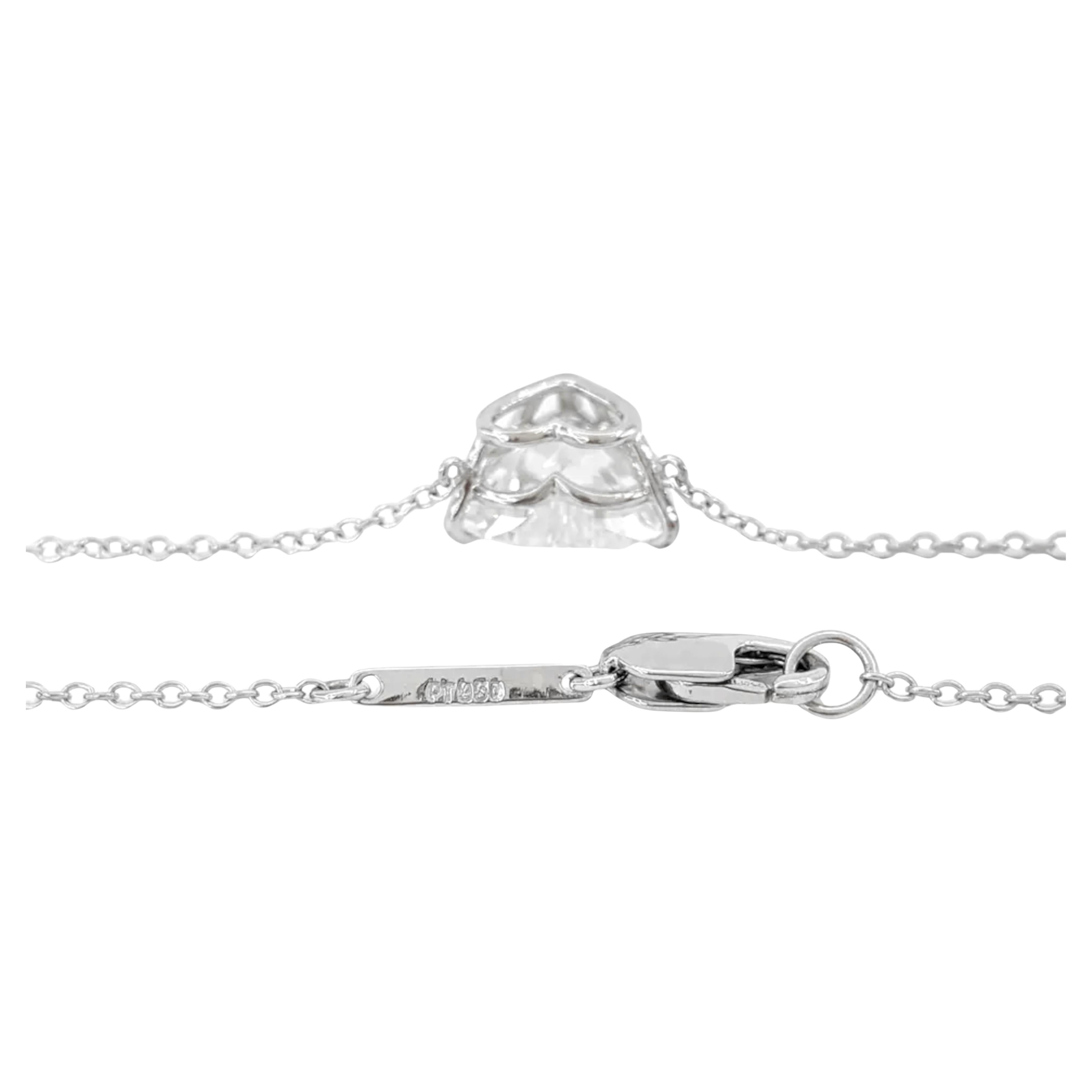 Heart Cut HARRY WINSTON Heart Shape 2.15 Carat  Diamond Platinum Pendant Necklace For Sale