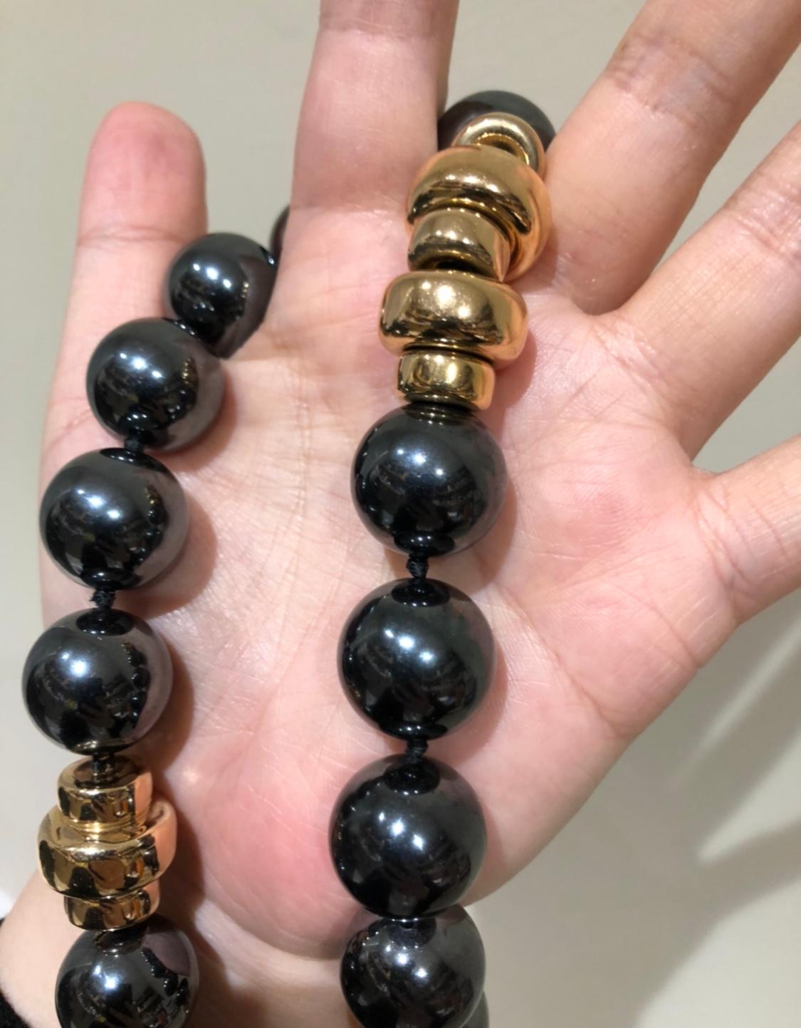 hematite gold beads