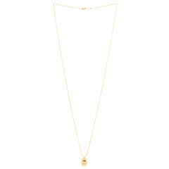 Harry Winston HW Logo Pendant Necklace 18k Yellow Gold with Diamonds