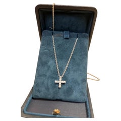 Harry Winston (HW) Mini Cross Diamond Necklace