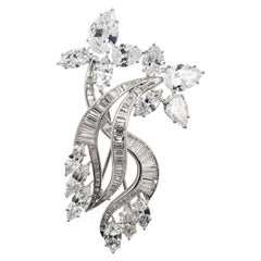 Harry Winston "Jacques Timey" Diamond Brooch Platinum