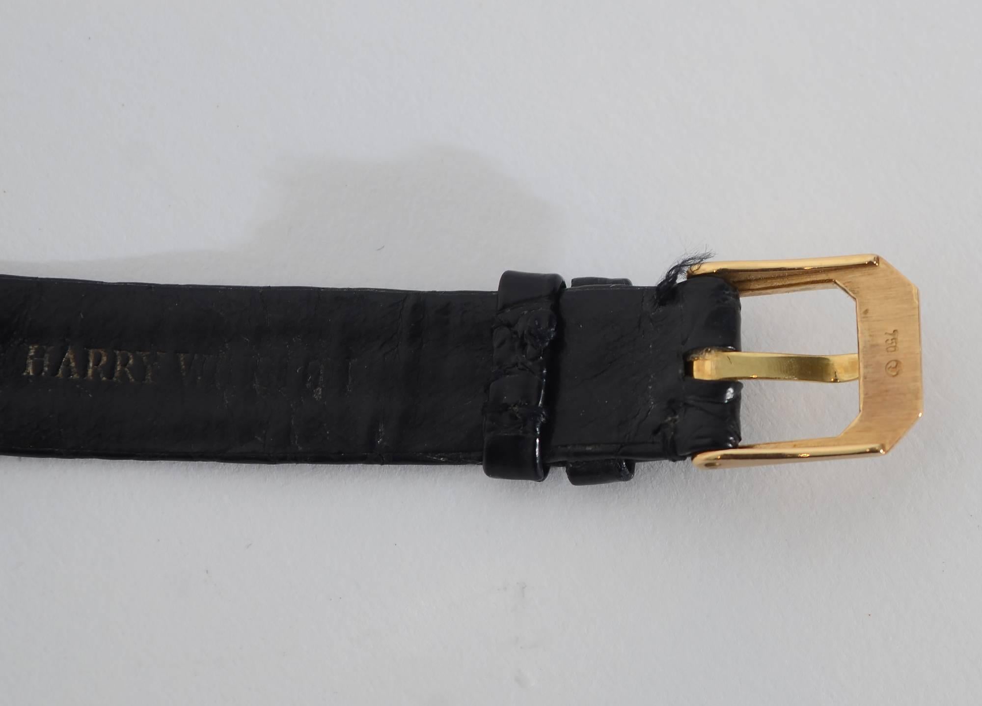 Women's Harry Winston Ladies yellow and white gold quartz Wristwatch For Sale