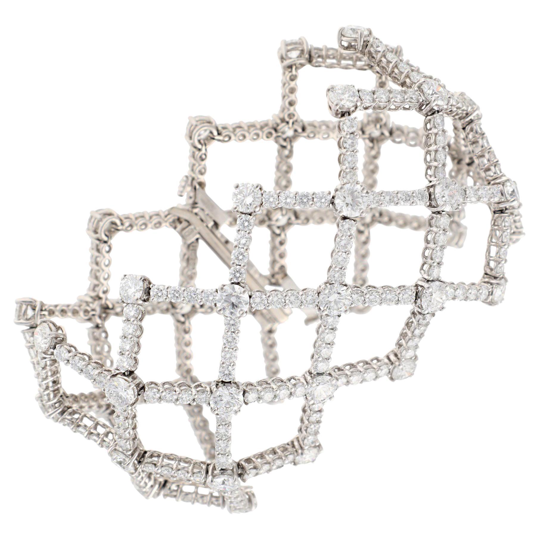 HARRY WINSTON 'Lattice' Diamond Bracelet
