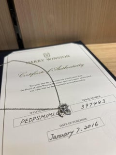 Harry Winston Lily Cluster 18k White Gold Diamonds Small Pendant Necklaces