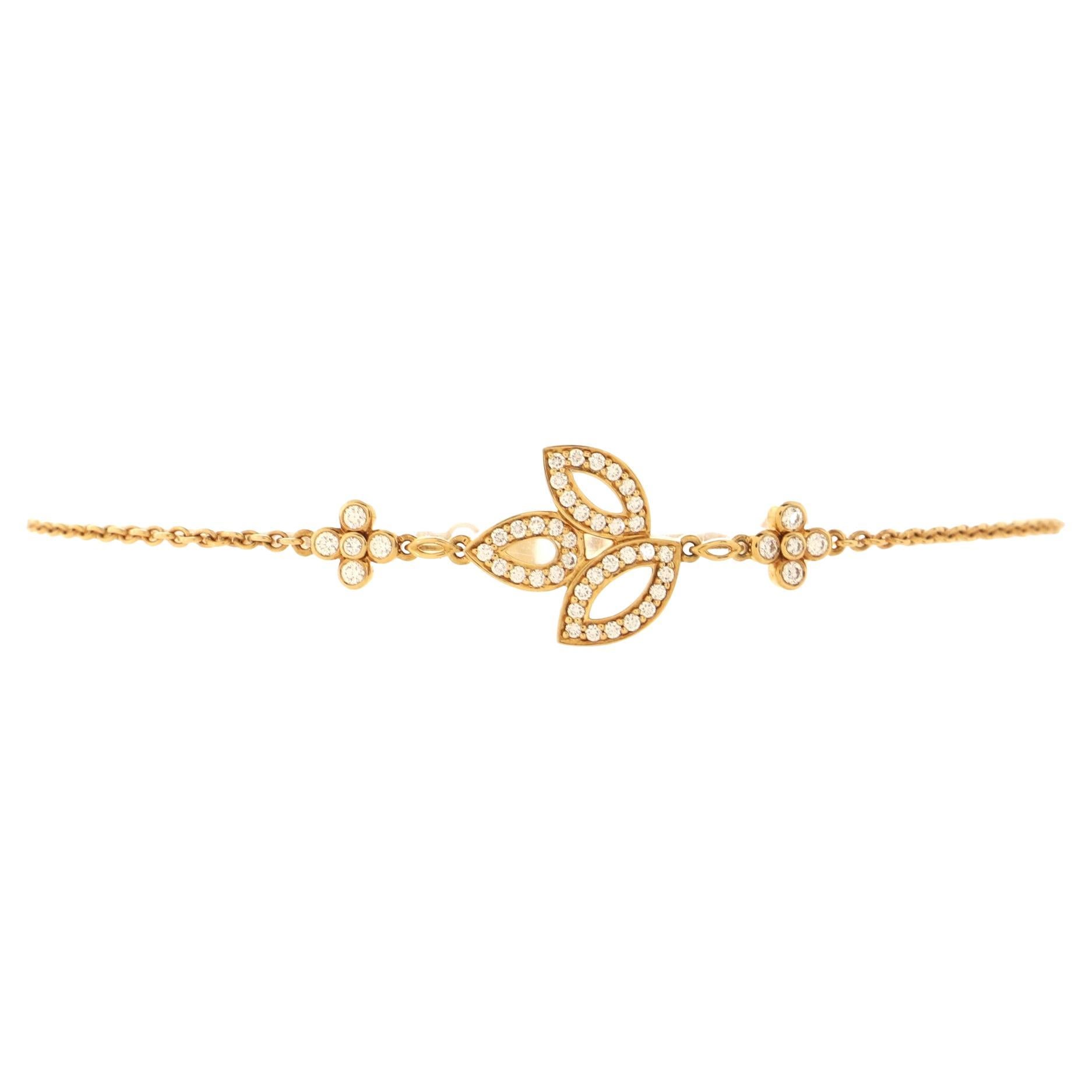 Harry Winston Lily Cluster Bracelet 18k Yellow Gold with Diamonds