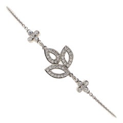 Harry Winston Lily Cluster Chain Bracelet Platinum with Diamonds