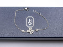 Harry Winston Lily Cluster Platinum Diamond Bracelet Retail $5, 200