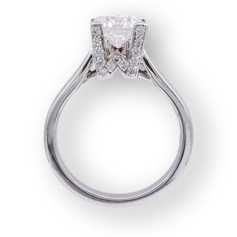 hw logo round brilliant diamond engagement ring