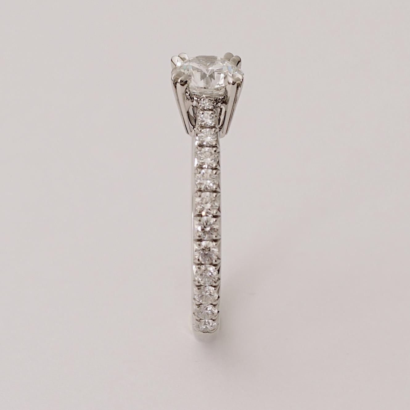 Harry Winston, 'LOVE' GIA 0.71 Carat E/VVS1 Diamond Engagement Ring For Sale 1