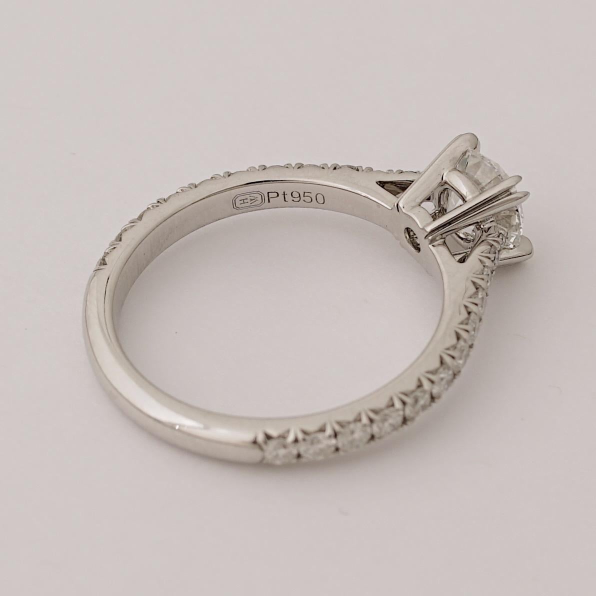 Harry Winston, 'LOVE' GIA 0.71 Carat E/VVS1 Diamond Engagement Ring For Sale 2